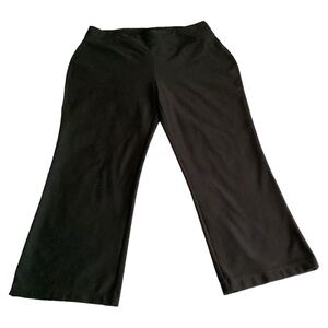 L.L.Bean Stretch Elastic Waist Capri Straight Leg Black Leggings Pants Sz Medium